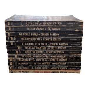 The Avenger Series Kenneth Robeson Lot‎ of 12 Vintage Warner Pulp Books